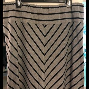 Gray & Black Maxi Skirt